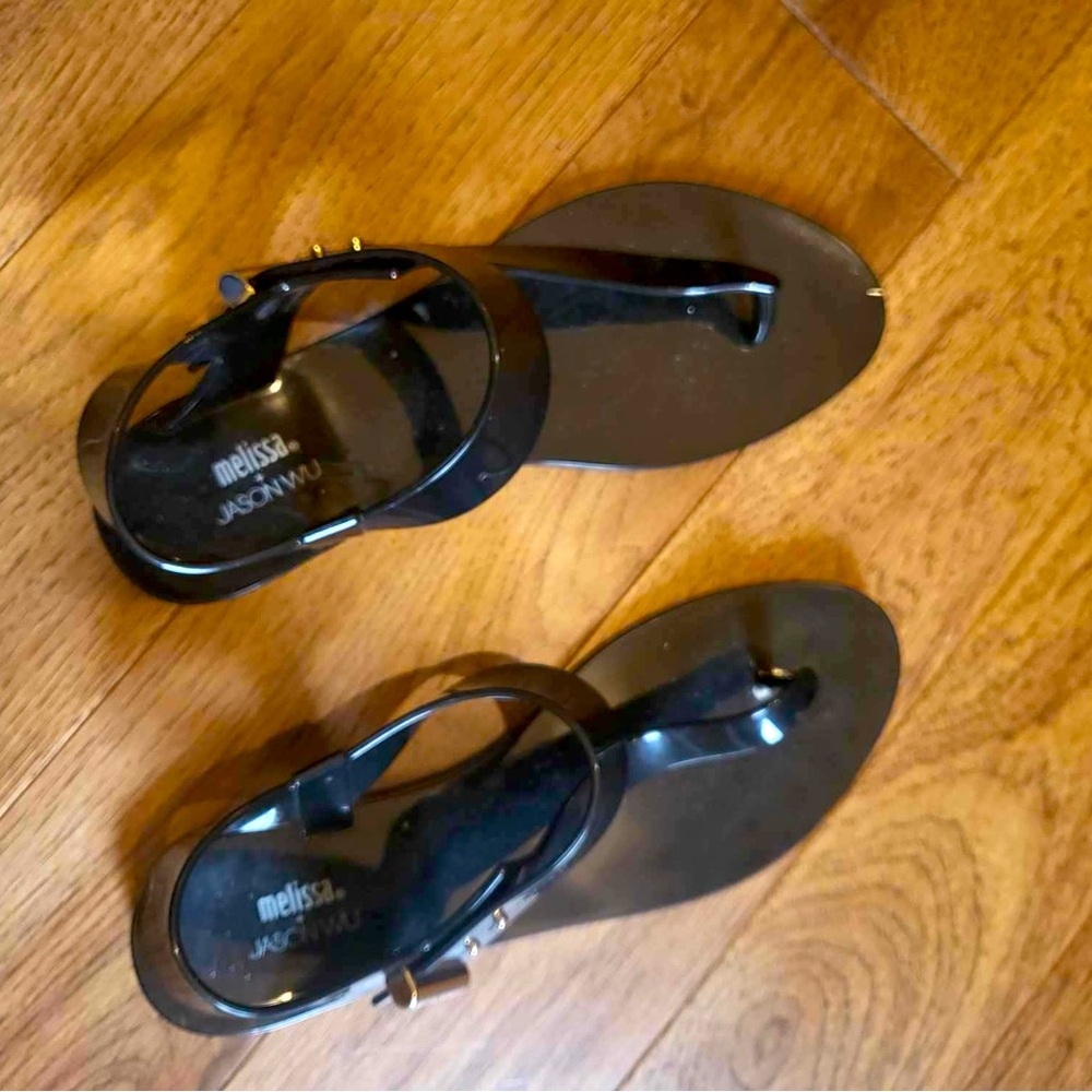 Fabulous sandals. Black&shiny. Worn only twice. Melissa by Jason Wu. Size 7.5